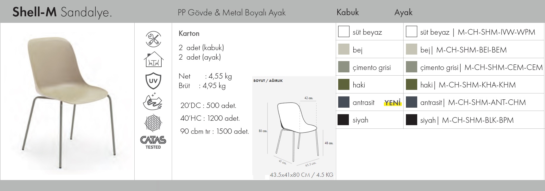 Shell-M (boyalı ayak)